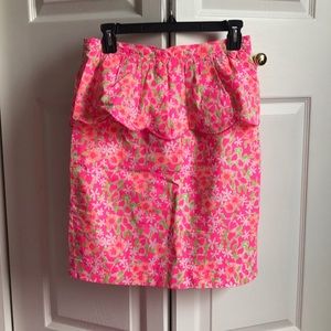 Lilly Pulitzer neon floral skirt